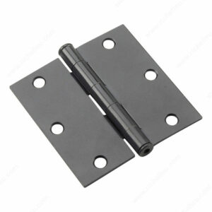 HINGE35C19 - 3.5 X 3.5 Standered Hinge, 1/4" Radius - Matte Black