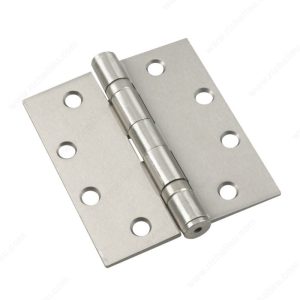 BBHINGE4 - Square 4.5" x 4" Ball Bearing Hinge - Satin Nickel - Box of 2