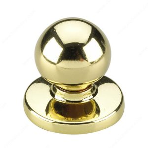BKNOBRC3 - Round Bifold Knob - Bright Brass
