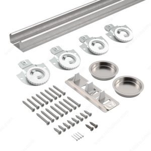HON14696 - 96" Hollow Door By Pass Kit Track & Wheels