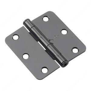 HINGEC19 - 3" x 3" Standard Hinge, 1/4" Radius - Matte Black