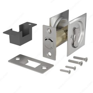 PSB - Square Pocket Door Pull - Satin Nickel