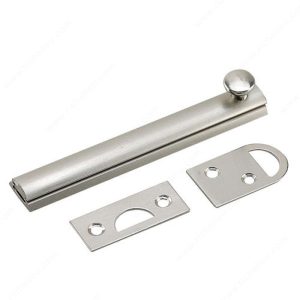 SBOLT - 4" Surface Bolt - Brushed Nickel